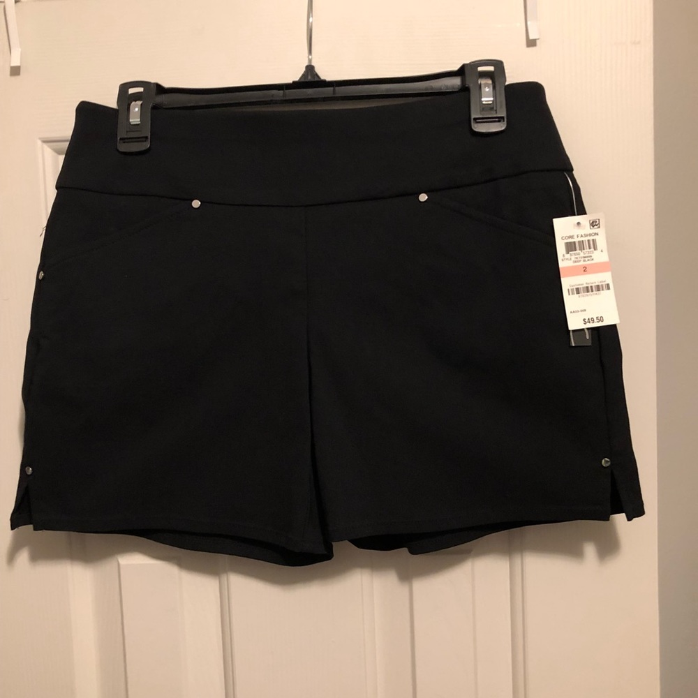 I.N.C. Pull on black dress shorts